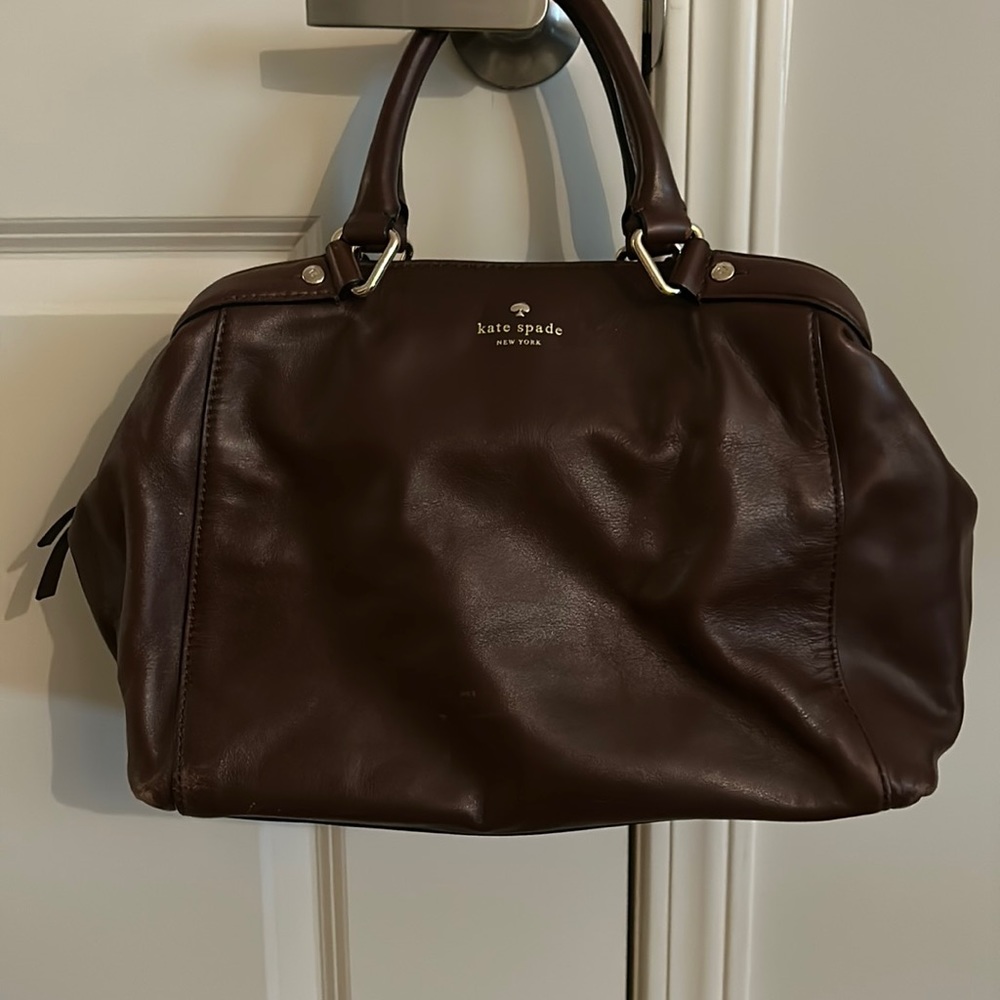 Chocolate brown leather Kate spade purse
